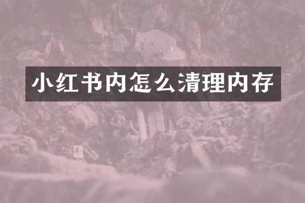 小红书内怎么清理内存