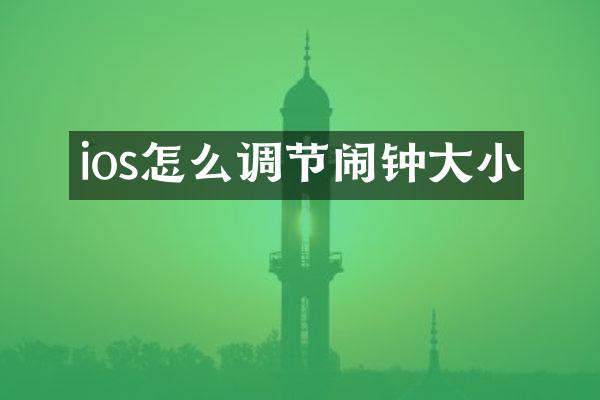 ios怎么调节闹钟大小