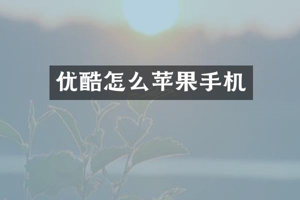 优酷怎么苹果手机