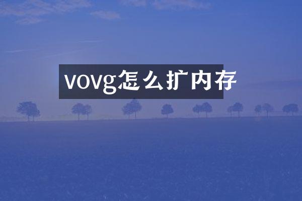 vovg怎么扩内存