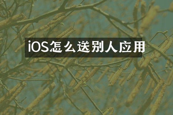 iOS怎么送别人应用