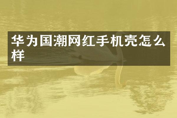 华为国潮网红手机壳怎么样