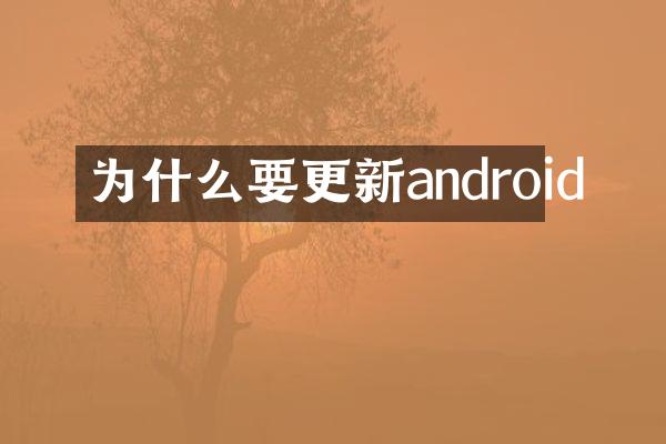 为什么要更新android