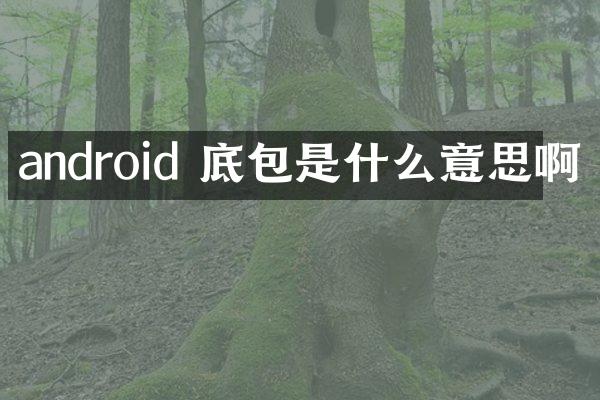 android 底包是什么意思啊