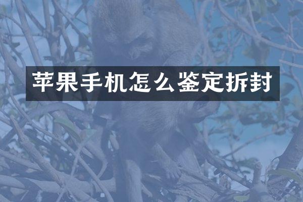 苹果手机怎么鉴定拆封