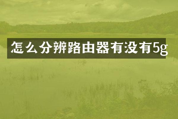 怎么分辨路由器有没有5g