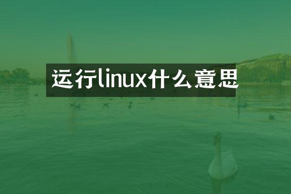 运行linux什么意思