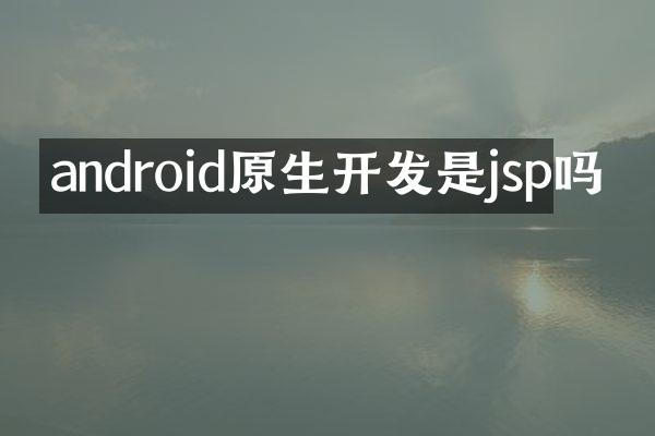 android原生开发是jsp吗