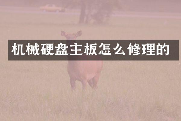 机械硬盘主板怎么修理的