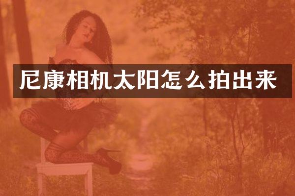 尼康相机太阳怎么拍出来