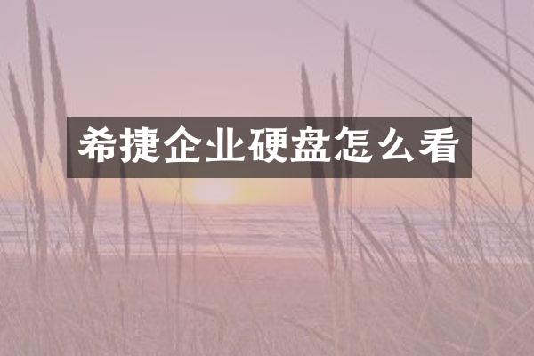 希捷企业硬盘怎么看