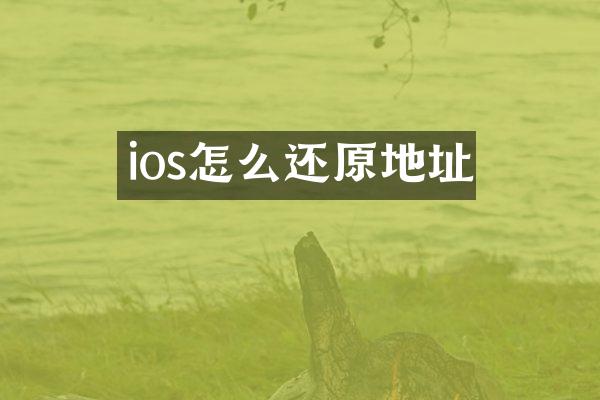 ios怎么还原地址
