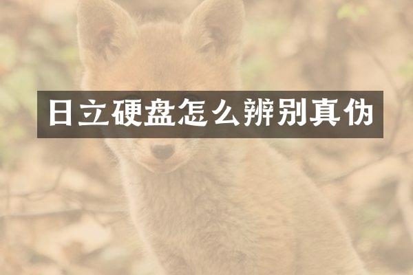 日立硬盘怎么辨别真伪