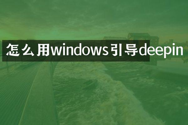 怎么用windows引导deepin