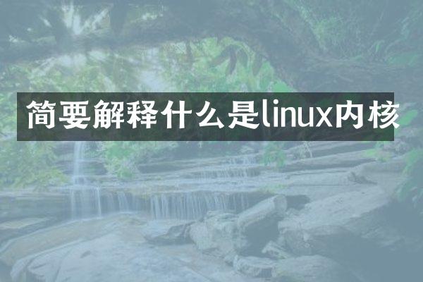 简要解释什么是linux内核