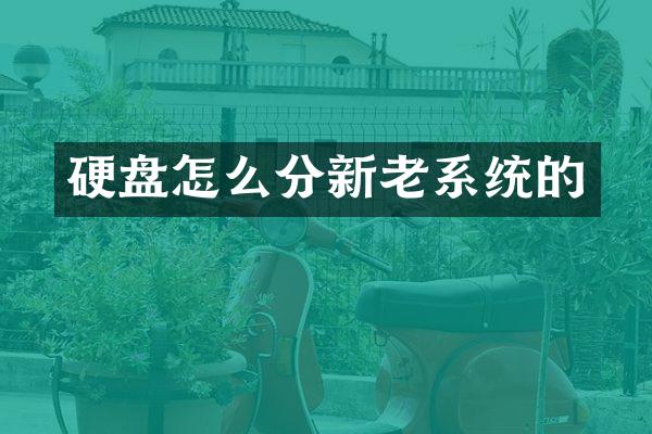 硬盘怎么分新老系统的