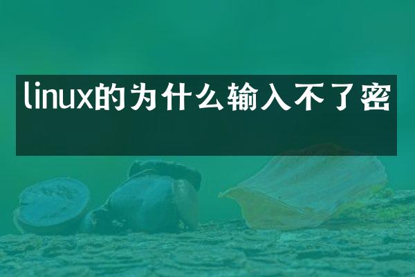 linux的为什么输入不了密码