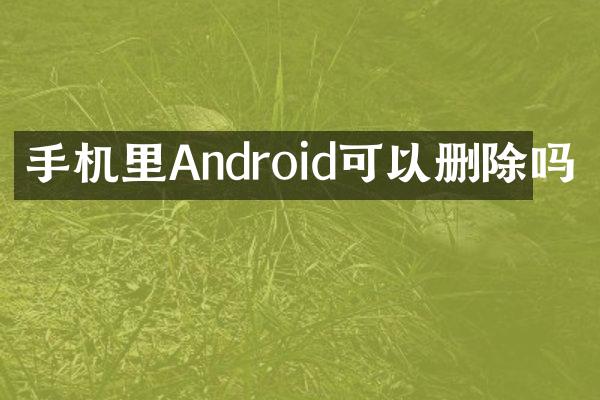 手机里Android可以删除吗