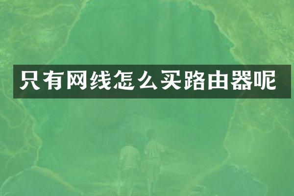 只有网线怎么买路由器呢
