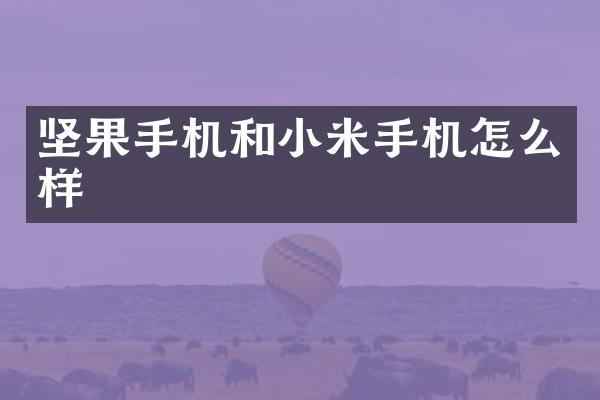 坚果手机和小米手机怎么样