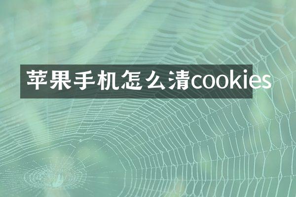 苹果手机怎么清cookies