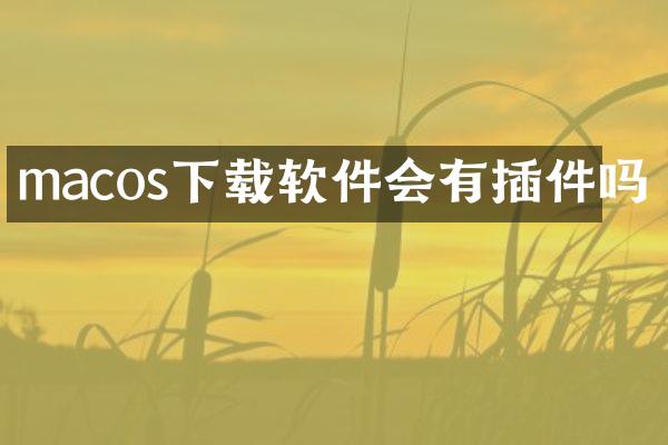 macos下载软件会有插件吗