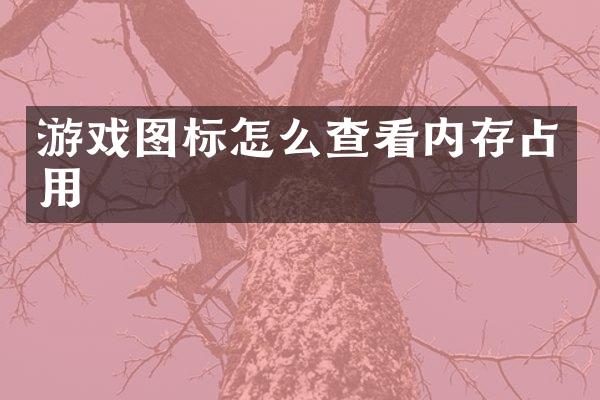 游戏图标怎么查看内存占用