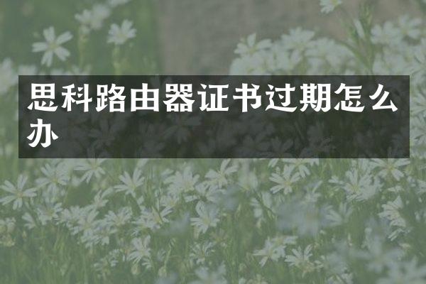 思科路由器证书过期怎么办