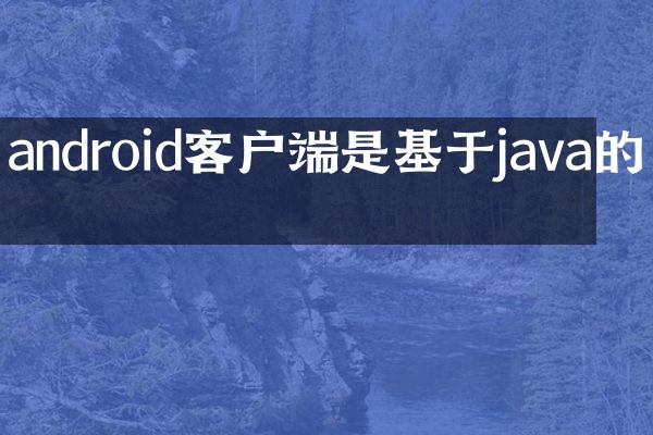 android客户端是基于java的吗