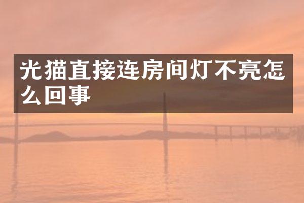 光猫直接连房间灯不亮怎么回事