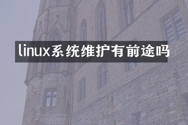 linux系统维护有前途吗