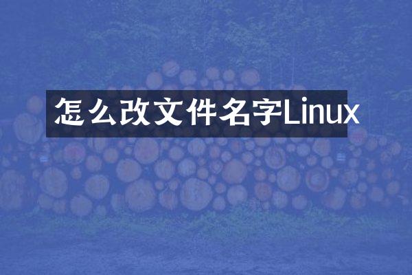 怎么改文件名字Linux