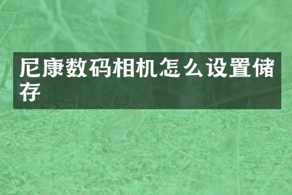 尼康数码相机怎么设置储存