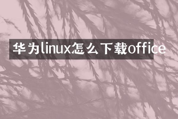 华为linux怎么下载office