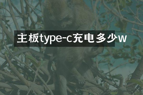主板type-c充电多少w