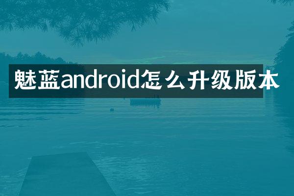 魅蓝android怎么升级版本