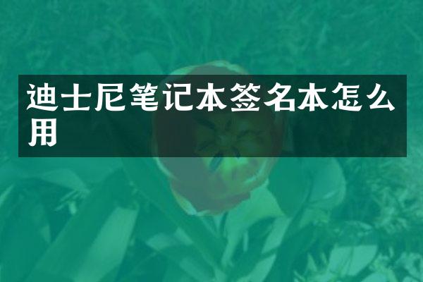 迪士尼笔记本签名本怎么用