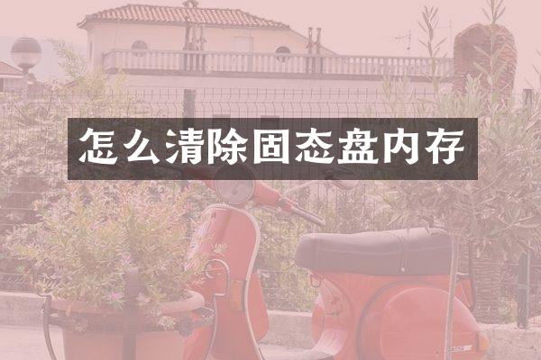 怎么清除固态盘内存