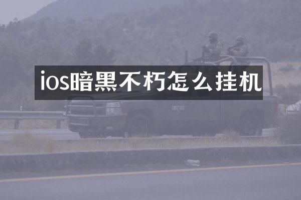 ios暗黑不朽怎么挂机