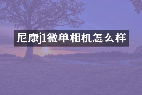 尼康j1微单相机怎么样