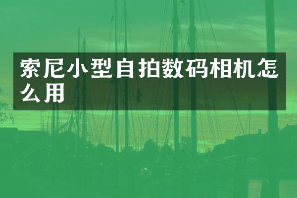 小型数码相机怎么用