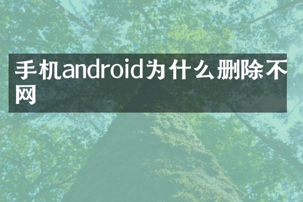 手机android为什么删除不了网