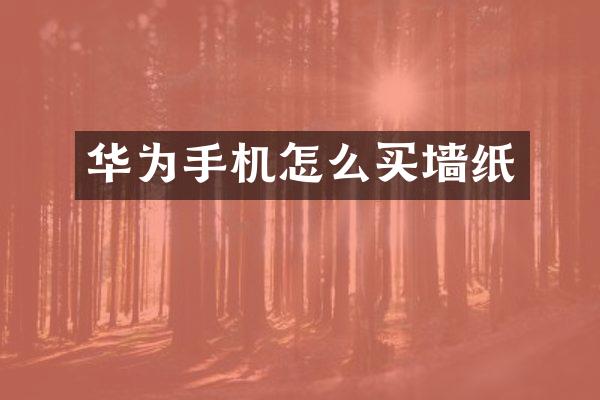华为手机怎么买墙纸