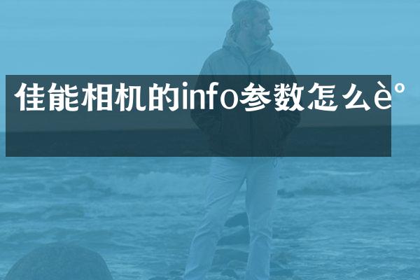 佳能相机的info参数怎么调