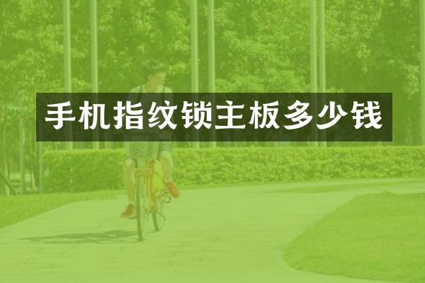 手机指纹锁主板多少钱