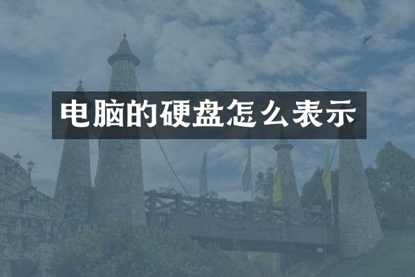 电脑的硬盘怎么表示