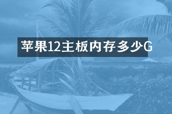 苹果12主板内存多少G