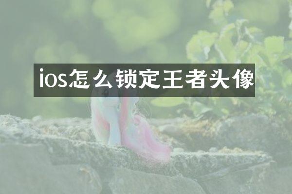 ios怎么锁定王者头像