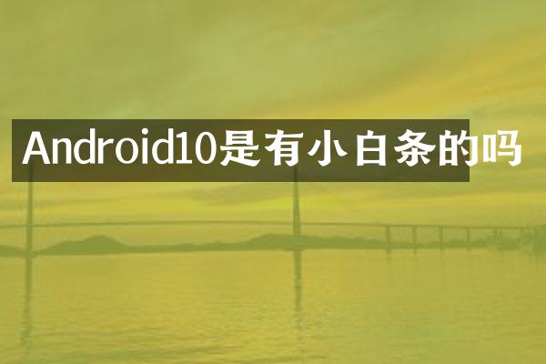 Android10是有小白条的吗