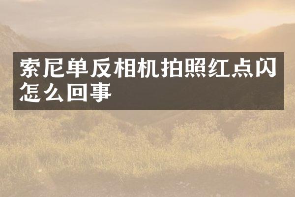 单反相机拍照红点闪怎么回事
